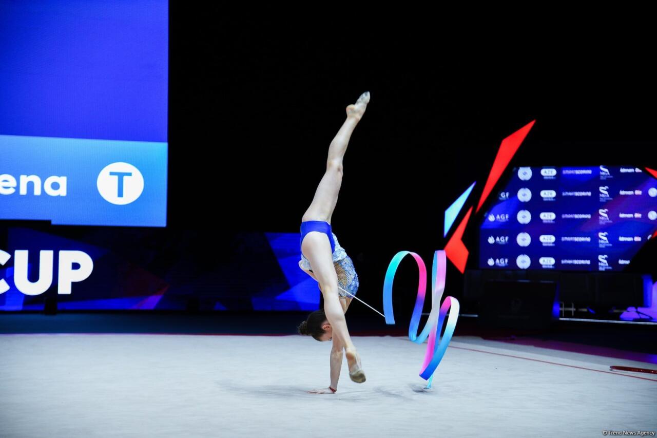 Bakıda keçirilən bədii gimnastika üzrə Avropa kubokunun üçüncü günündə növbəti qaliblər mükafatlandırılıb