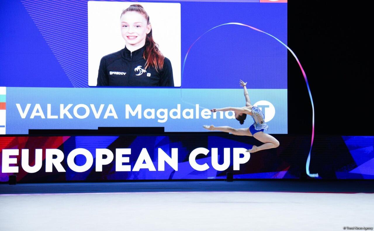 Bakıda keçirilən bədii gimnastika üzrə Avropa kubokunun üçüncü günündə növbəti qaliblər mükafatlandırılıb