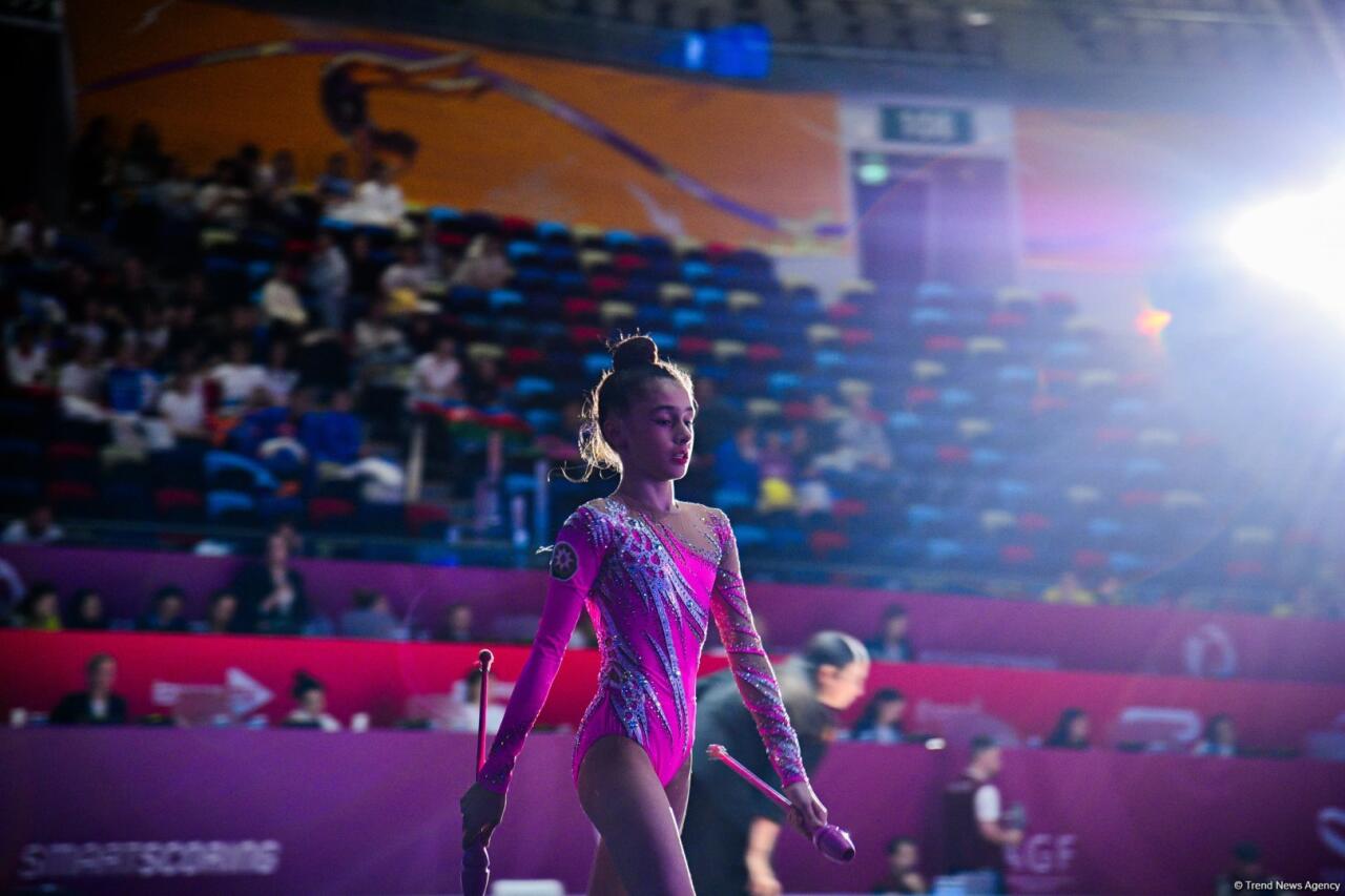 Bakıda keçirilən bədii gimnastika üzrə Avropa kubokunun üçüncü günündə növbəti qaliblər mükafatlandırılıb