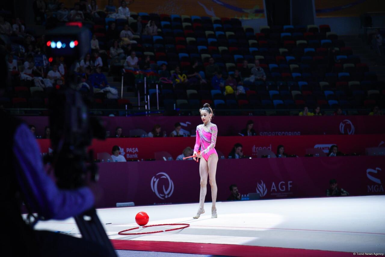 Bakıda keçirilən bədii gimnastika üzrə Avropa kubokunun üçüncü günündə növbəti qaliblər mükafatlandırılıb