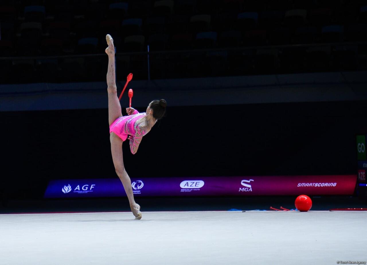 Bakıda keçirilən bədii gimnastika üzrə Avropa kubokunun üçüncü günündə növbəti qaliblər mükafatlandırılıb