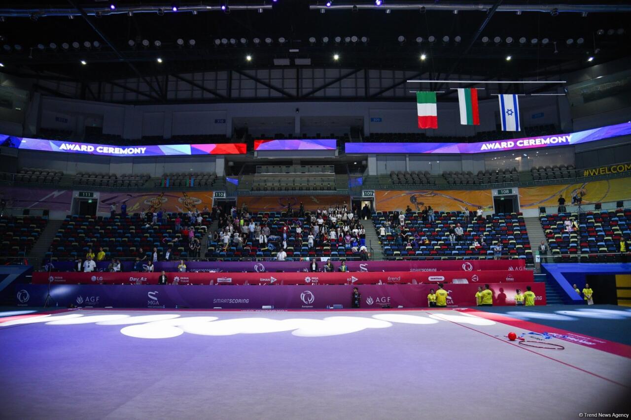 Bakıda keçirilən bədii gimnastika üzrə Avropa kubokunun üçüncü günündə növbəti qaliblər mükafatlandırılıb