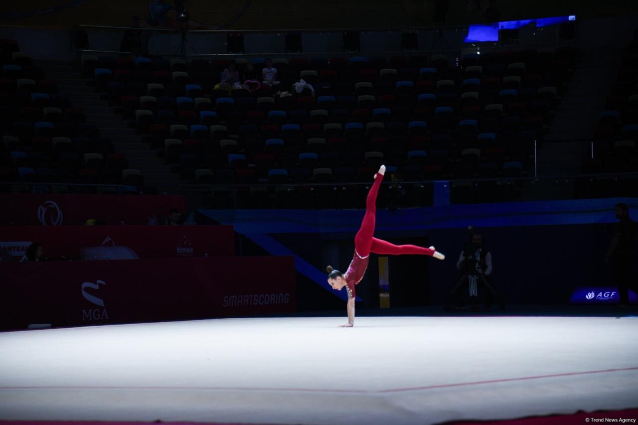 Bakıda keçirilən bədii gimnastika üzrə Avropa kubokunun üçüncü günündə növbəti qaliblər mükafatlandırılıb