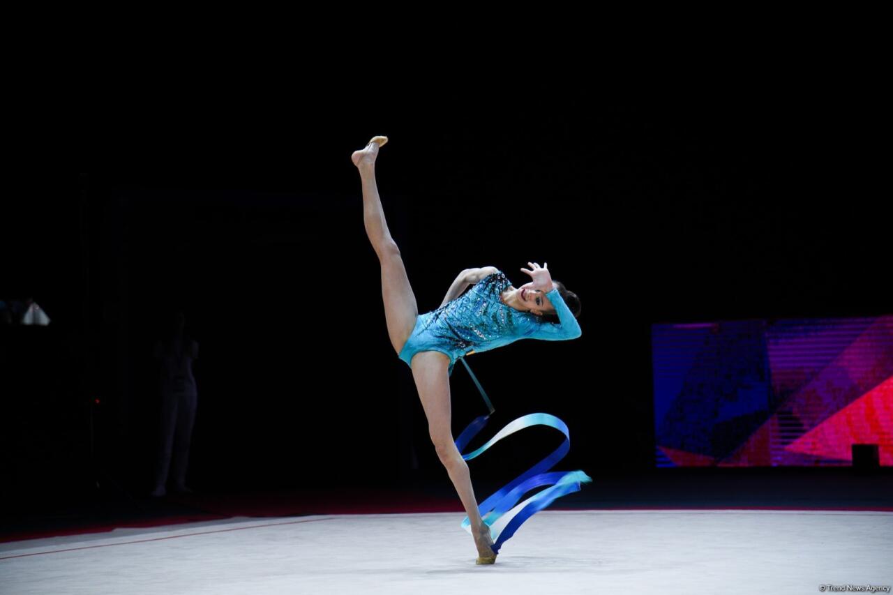 Bakıda keçirilən bədii gimnastika üzrə Avropa kubokunun üçüncü günündə növbəti qaliblər mükafatlandırılıb