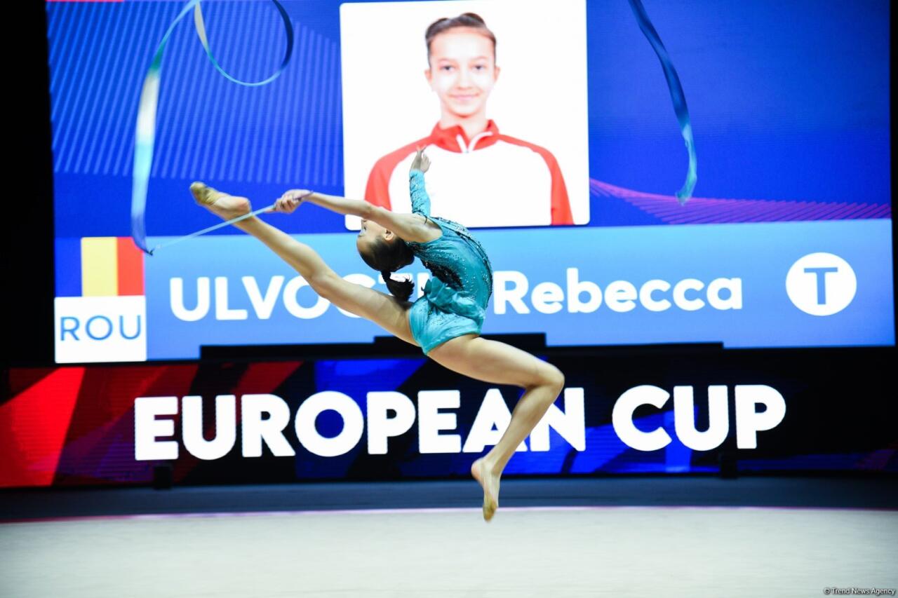 Bakıda keçirilən bədii gimnastika üzrə Avropa kubokunun üçüncü günündə növbəti qaliblər mükafatlandırılıb