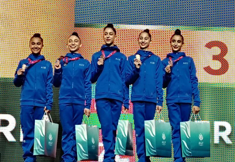 Azərbaycan komandası "Bədii gimnastika üzrə Avropa Kuboku"nda daha iki bürünc medal qazandı