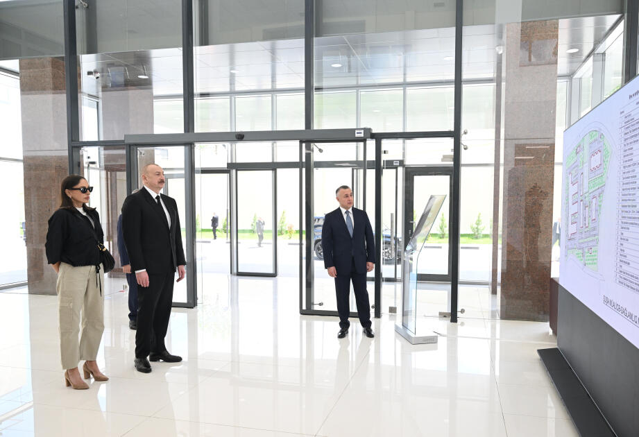 Президент Ильхам Алиев и Первая леди Мехрибан Алиева приняли участие в открытии Шушинского лечебно-оздоровительного центра