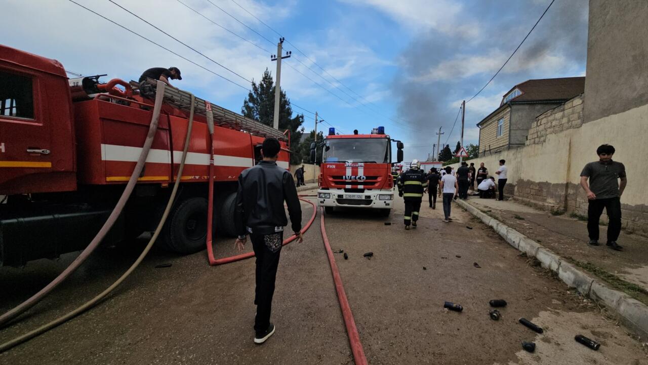 Abşeronda sexdəki yanğın söndürülüb