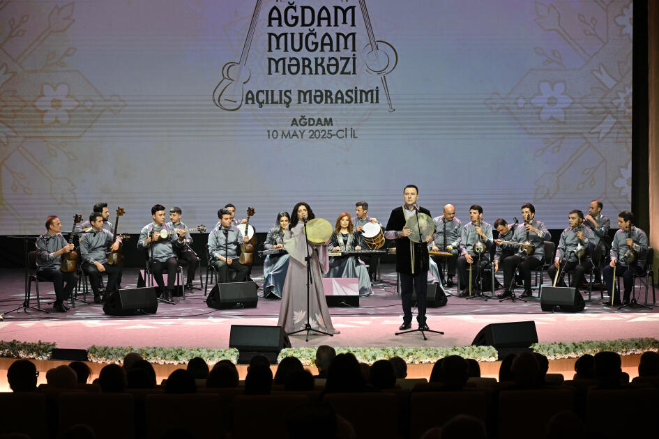 Prezident İlham Əliyev və birinci xanım Mehriban Əliyeva Ağdam Muğam Mərkəzinin açılışında iştirak ediblər