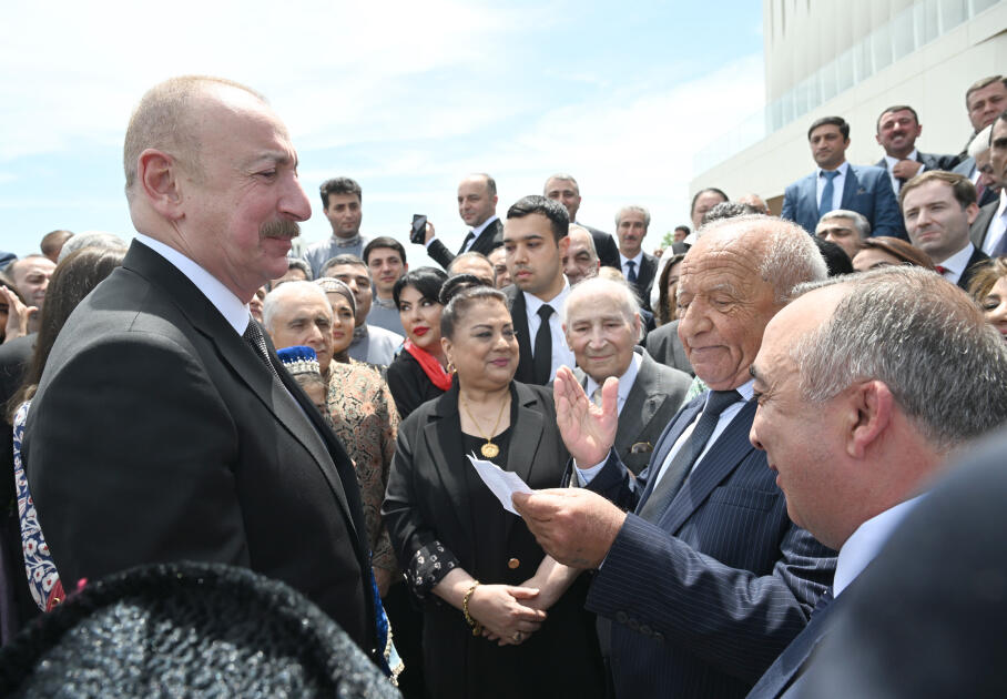 Prezident İlham Əliyev və birinci xanım Mehriban Əliyeva Ağdam Muğam Mərkəzinin açılışında iştirak ediblər