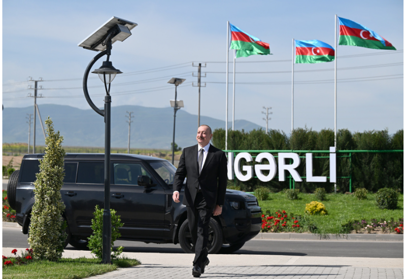 Prezident İlham Əliyev Ağdam rayonunun Kəngərli kəndinin birinci mərhələsinin açılışında iştirak edib