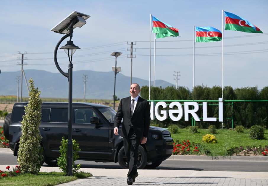 Prezident İlham Əliyev Ağdam rayonunun Kəngərli kəndinin birinci mərhələsinin açılışında iştirak edib