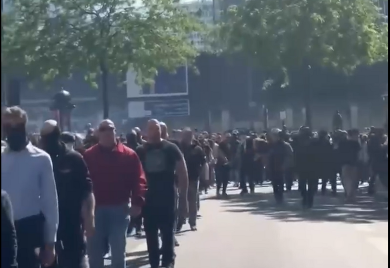 Французские националисты проводят акцию протеста
