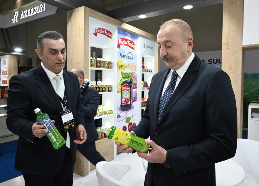 Prezident İlham Əliyev “InterFood Azerbaijan” və “Caspian Agro” sərgiləri ilə tanış olub