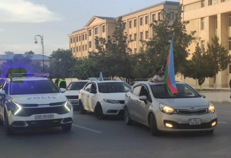 В Нахчыване прошел марш в честь выхода "Араза" в Лигу конференций