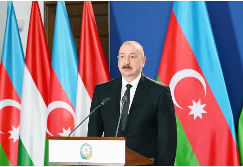 Prezident İlham Əliyev Budapeştdə Ermənistan-Azərbaycan sülh prosesi barədə danışıb