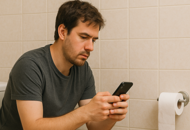Tualetdə telefon istifadə edənlərə xəbərdarlıq