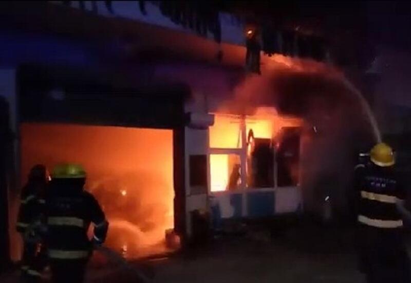В Масаллы сгорел цех