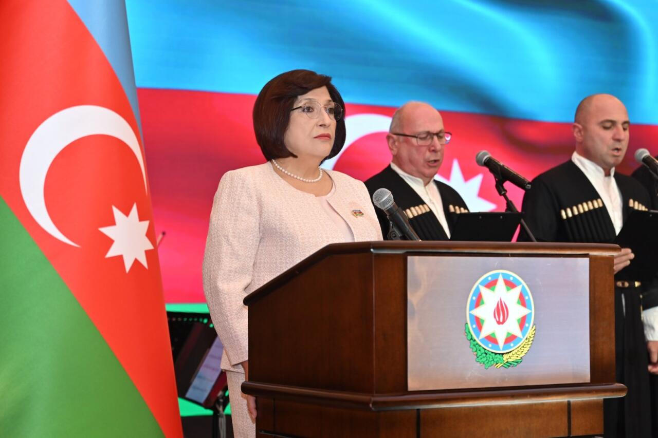 Sahibə Qafarova Gürcüstanın Müstəqillik günü münasibəti ilə keçirilən tədbirdə çıxış edib