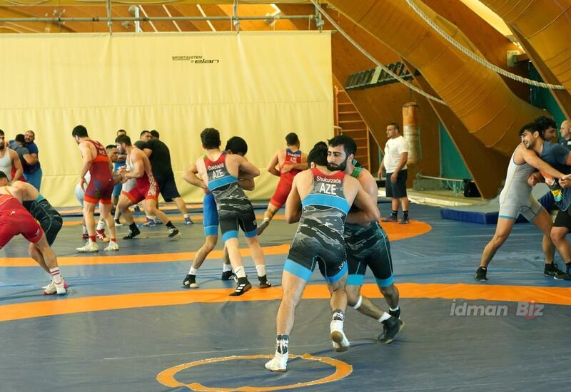 Сборная Азербайджана на сборах с США в Губе