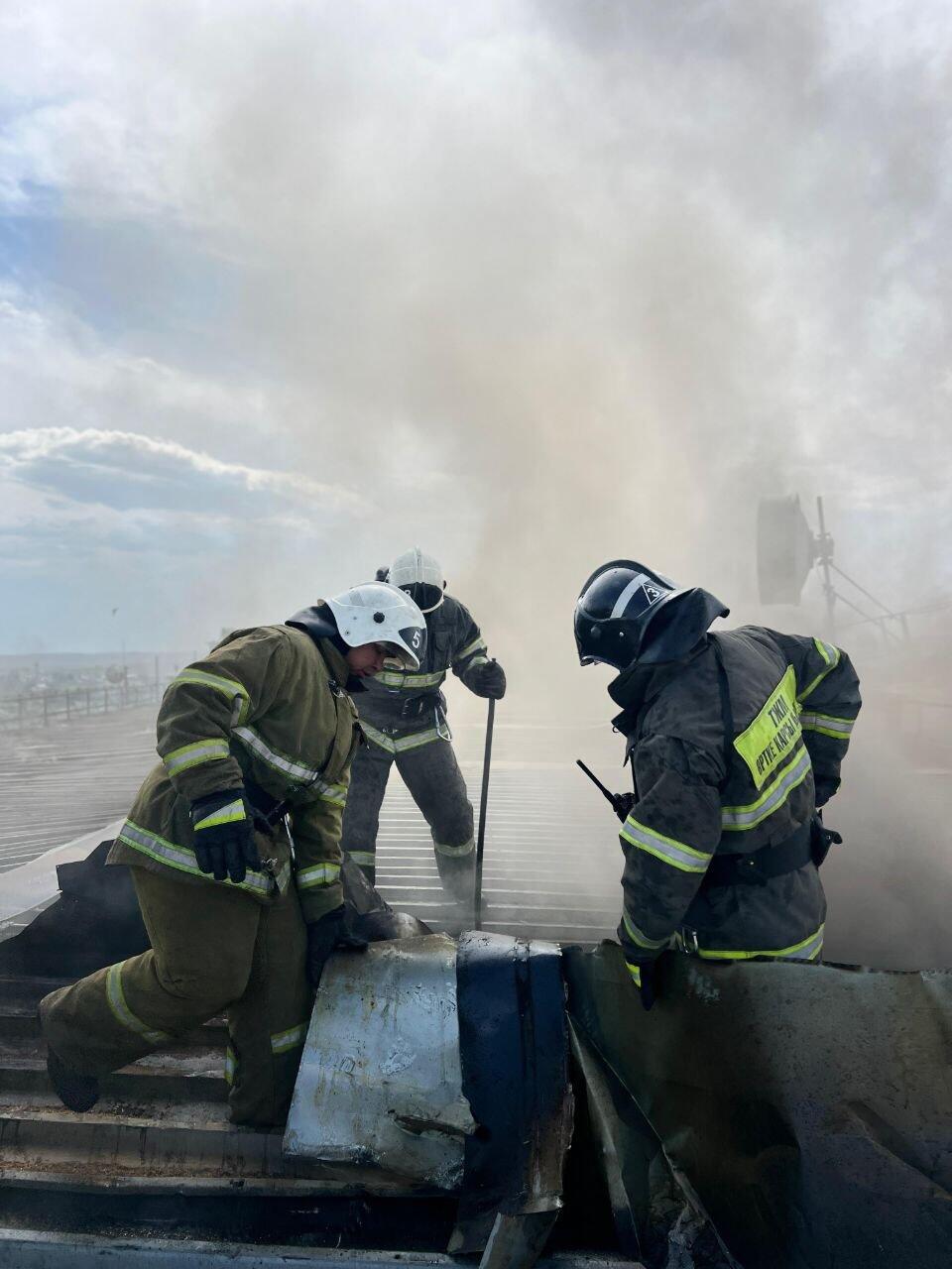 Взрыв на зернохранилище в Казахстане,