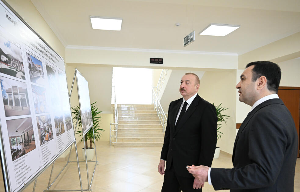 Президент Ильхам Алиев принял участие в открытии здания лицея "Талыстан" в городе Исмаиллы