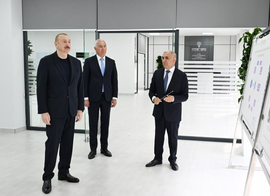 Президент Ильхам Алиев принял участие в открытии Центра цифрового управления Лачинской электросетью