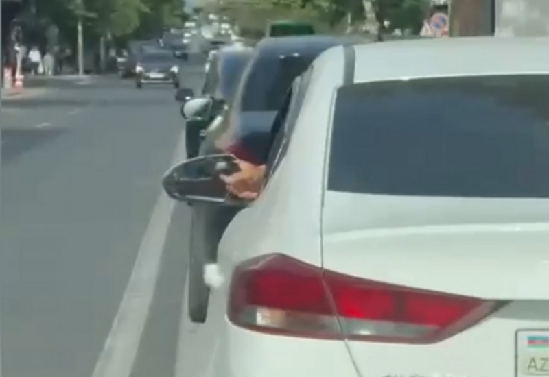 Oyuncaq silahla qorxu yaradan sürücü həbs edilib