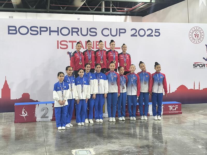 Gimnastlarımız İstanbuldan medallarla qayıtdı