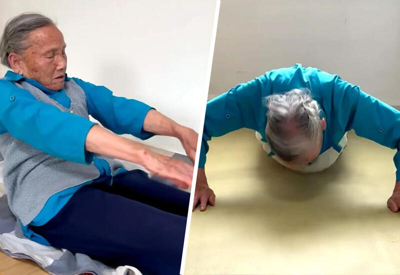 Соцсети удивила 92-летняя женщина, делающая по 200 отжиманий в день