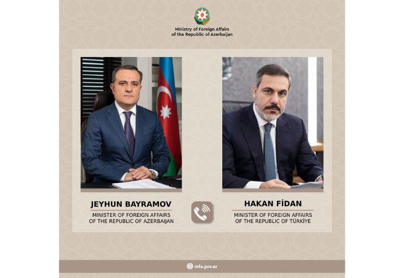 Azərbaycan XİN rəhbəri və Hakan Fidan İran-İsrail toqquşması ilə bağlı son vəziyyəti müzakirə edib
