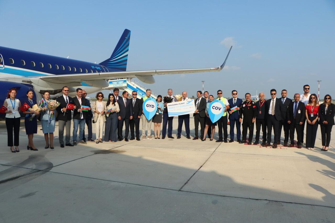 AZAL выполнил первый рейс в турецкий Международный аэропорт Чукурова