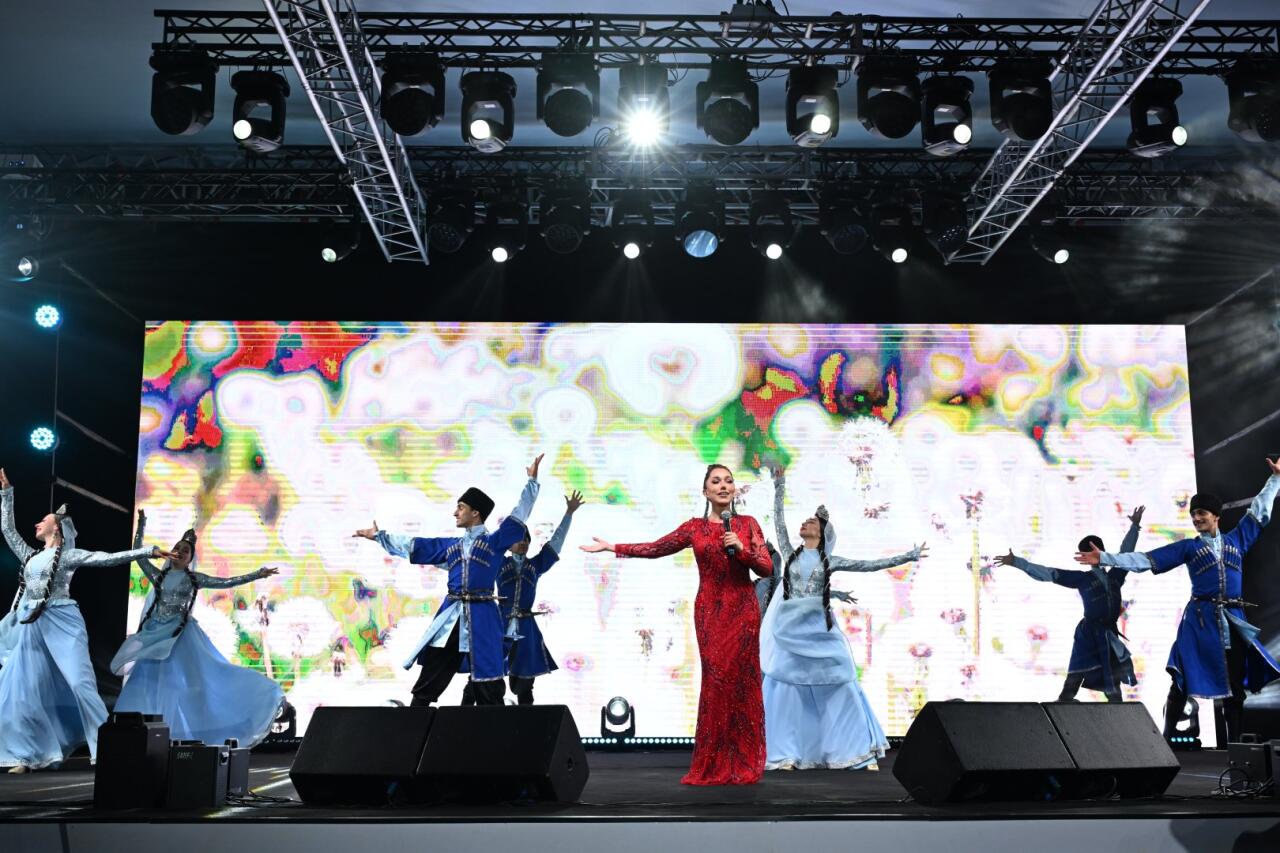 Heydər Əliyev Mərkəzinin parkında Milli Qurtuluş Günü münasibəti ilə konsert olub