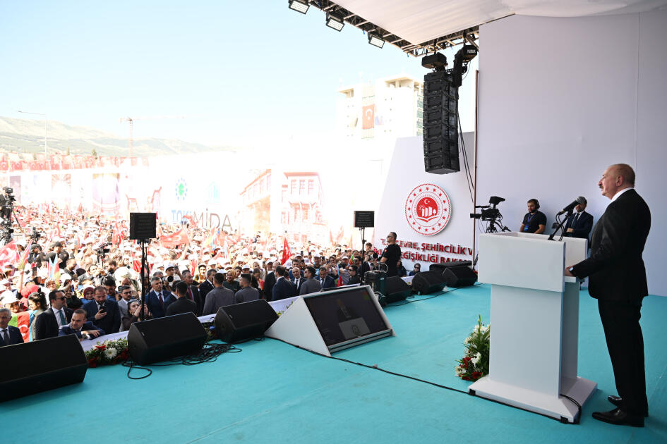 Prezident İlham Əliyev və Prezident Rəcəb Tayyib Ərdoğan Kahramanmaraşda “Azərbaycan” məhəlləsinin açılış mərasimində iştirak ediblər