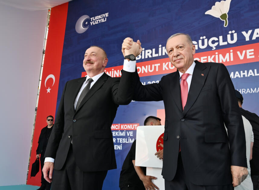 Prezident İlham Əliyev və Prezident Rəcəb Tayyib Ərdoğan Kahramanmaraşda “Azərbaycan” məhəlləsinin açılış mərasimində iştirak ediblər