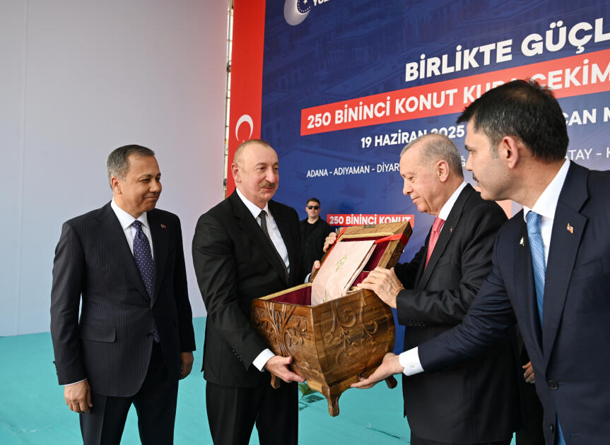 Prezident İlham Əliyev və Prezident Rəcəb Tayyib Ərdoğan Kahramanmaraşda “Azərbaycan” məhəlləsinin açılış mərasimində iştirak ediblər