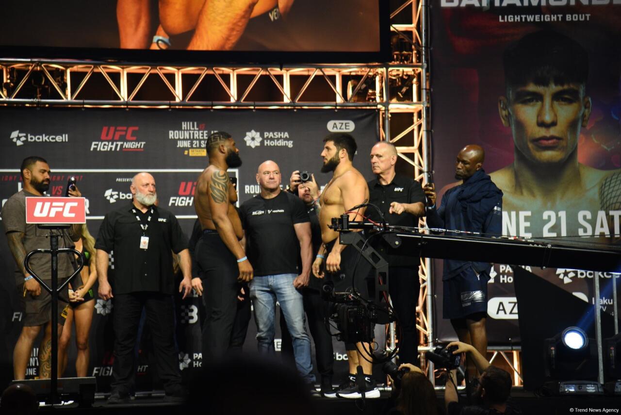 В Баку прошла торжественная церемония взвешивания бойцов UFC Fight Night