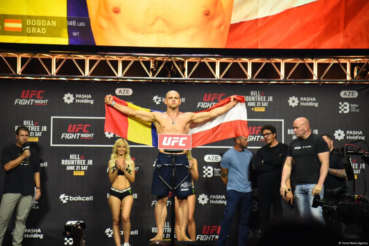 В Баку прошла торжественная церемония взвешивания бойцов UFC Fight Night