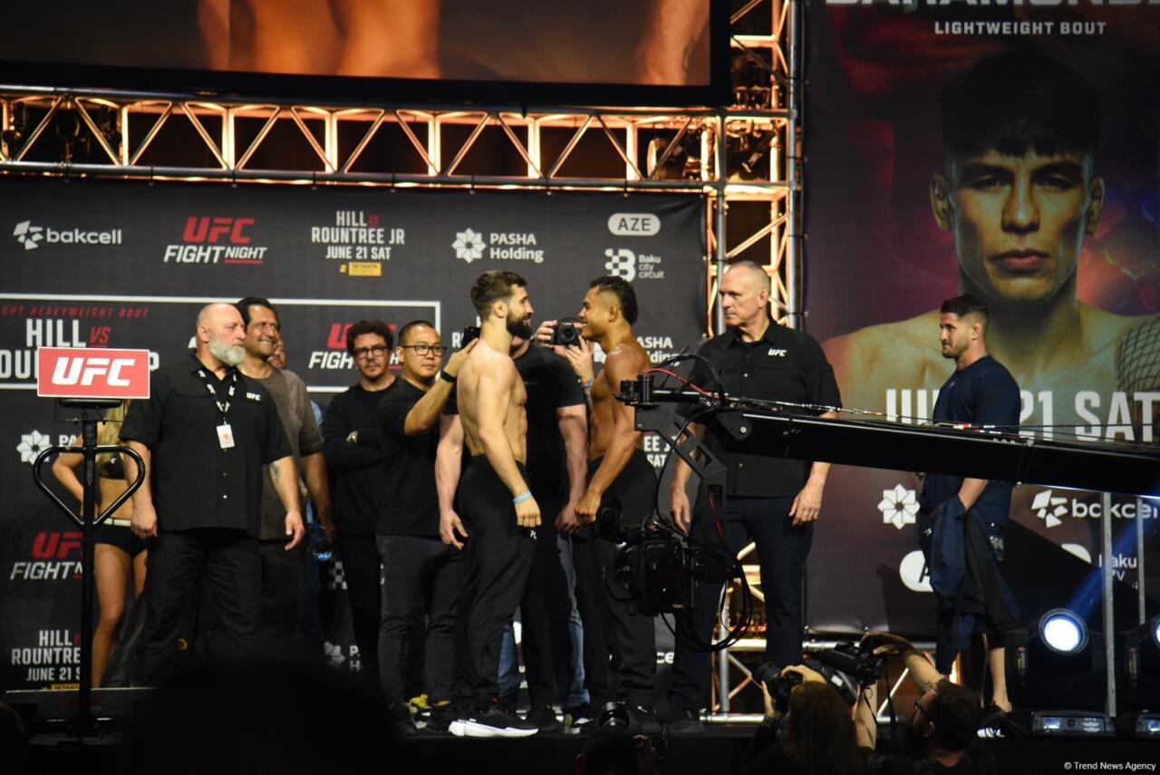 В Баку прошла торжественная церемония взвешивания бойцов UFC Fight Night