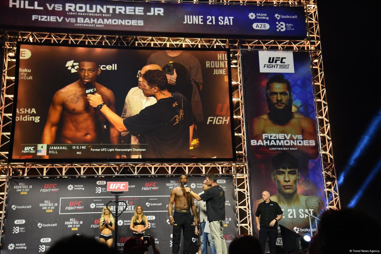 В Баку прошла торжественная церемония взвешивания бойцов UFC Fight Night