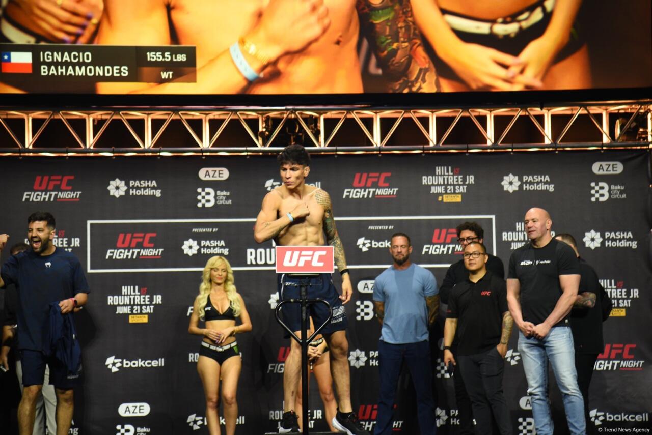 В Баку прошла торжественная церемония взвешивания бойцов UFC Fight Night