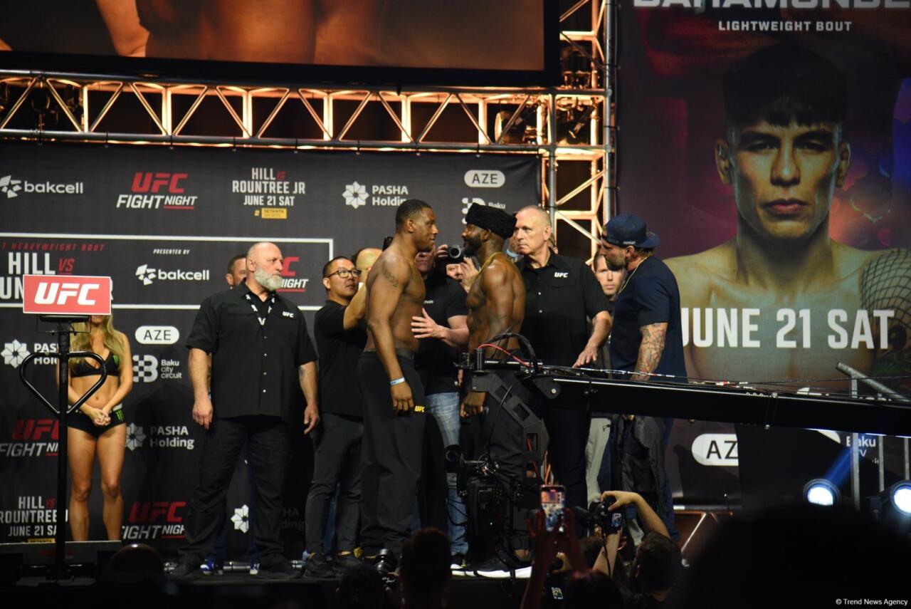 В Баку прошла торжественная церемония взвешивания бойцов UFC Fight Night
