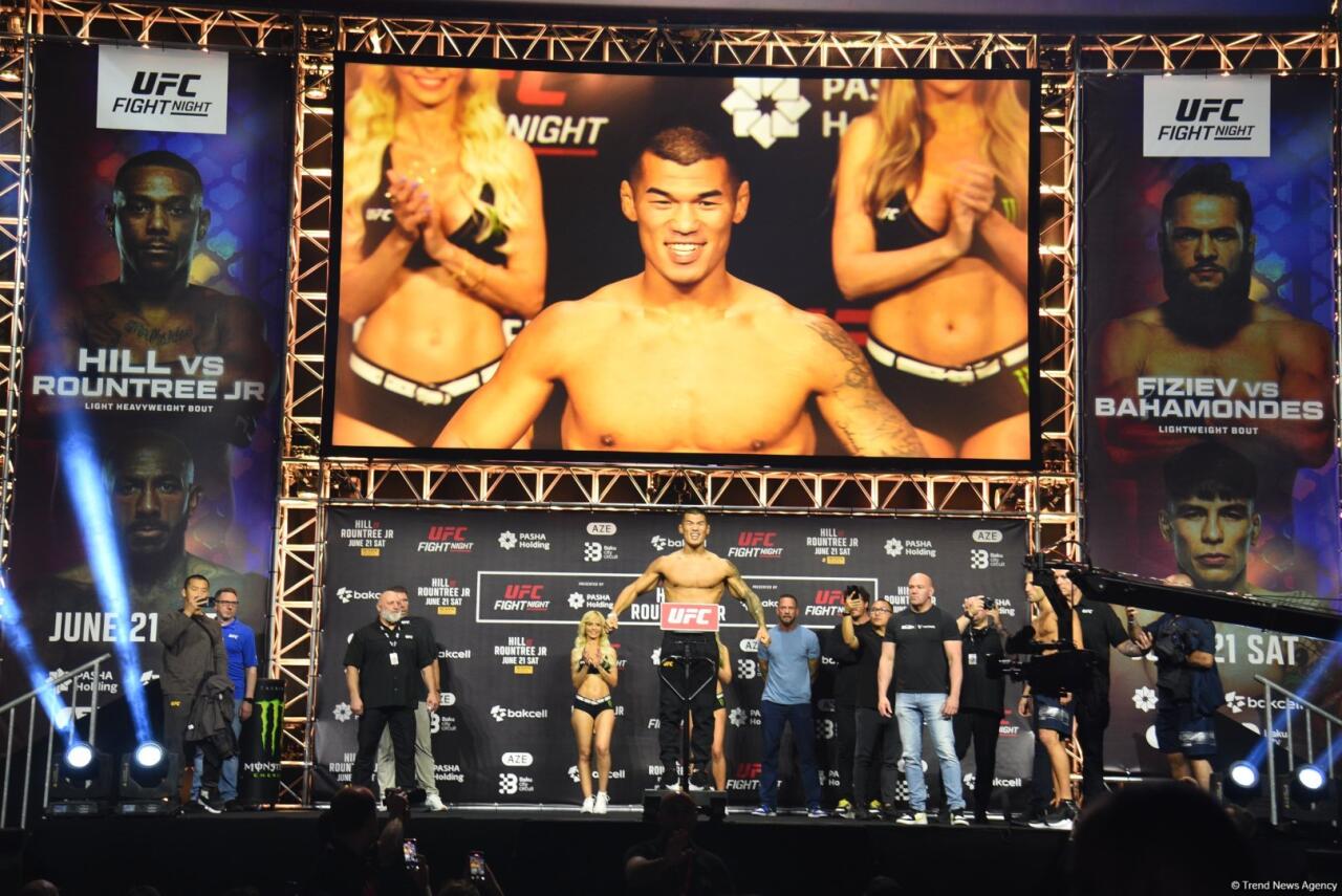 В Баку прошла торжественная церемония взвешивания бойцов UFC Fight Night