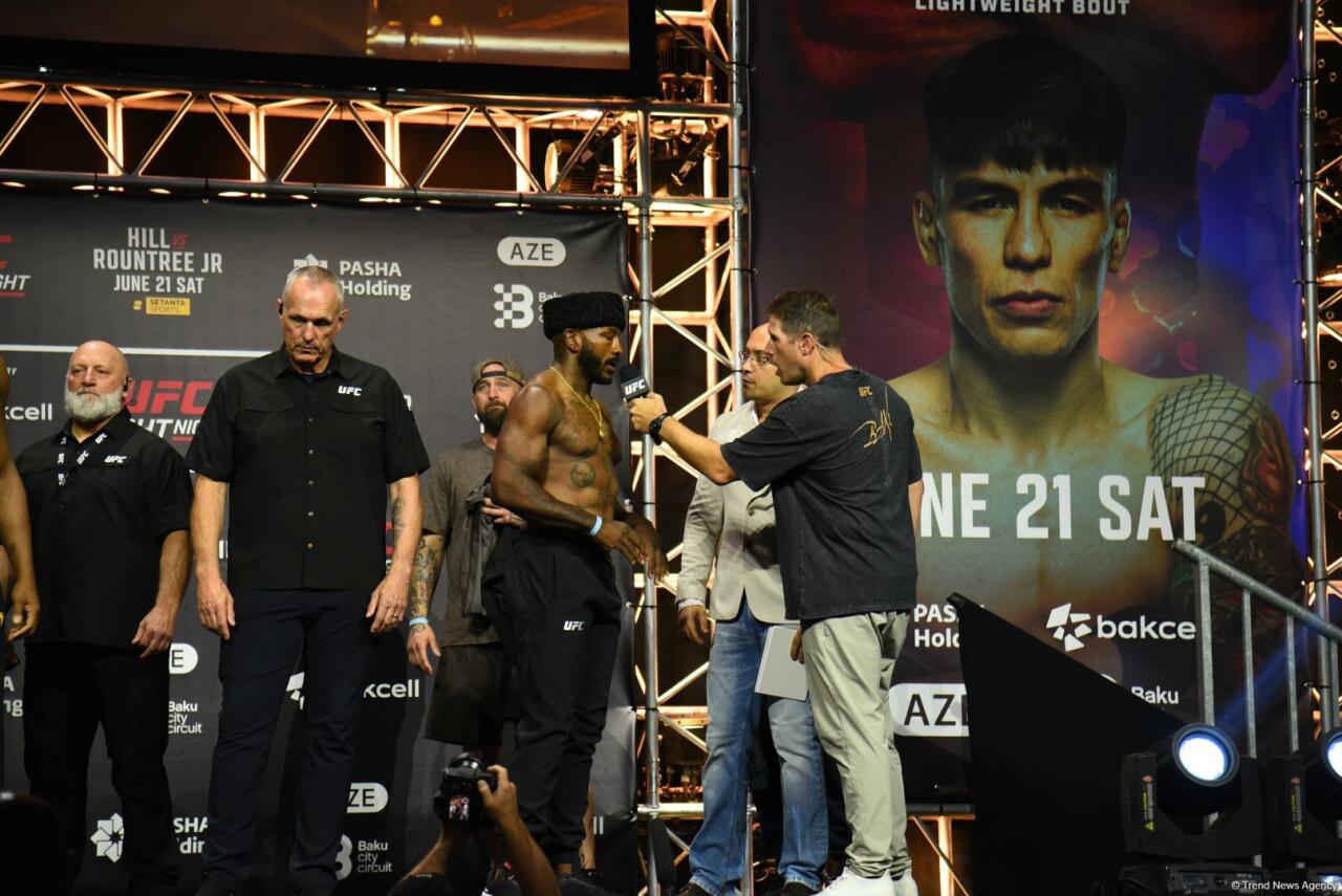 В Баку прошла торжественная церемония взвешивания бойцов UFC Fight Night