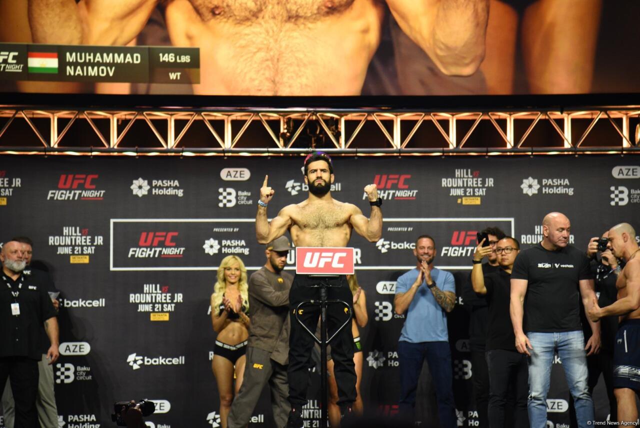 В Баку прошла торжественная церемония взвешивания бойцов UFC Fight Night