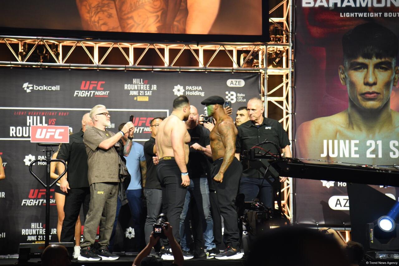 В Баку прошла торжественная церемония взвешивания бойцов UFC Fight Night