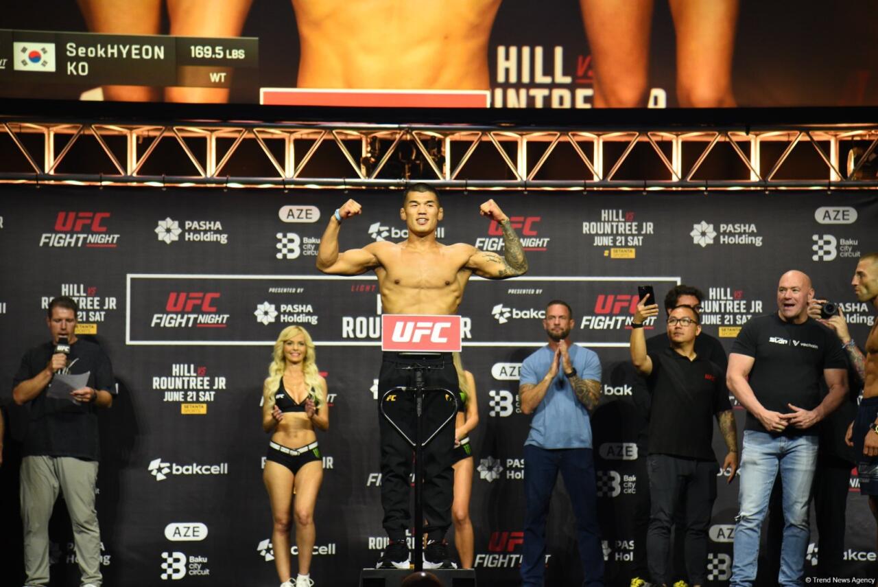 В Баку прошла торжественная церемония взвешивания бойцов UFC Fight Night