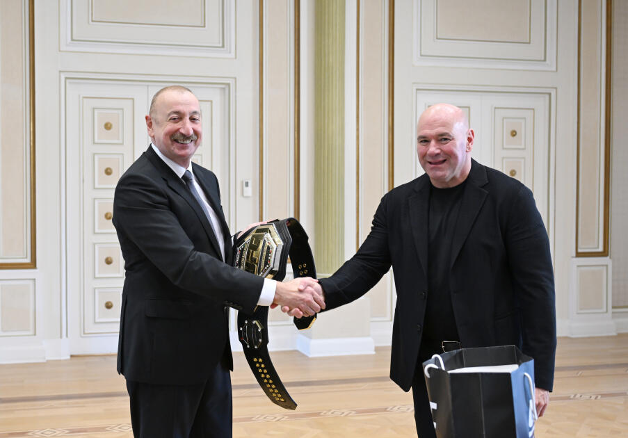 Президент Ильхам Алиев принял президента UFC