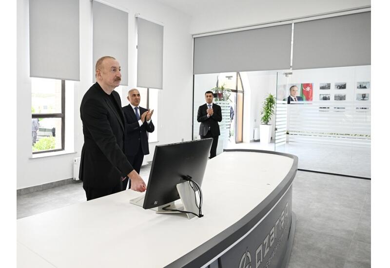 Prezident İlham Əliyev Yevlaxda Mərkəzi Aran Regional SCADA İdarəetmə Mərkəzinin açılışında iştirak edib