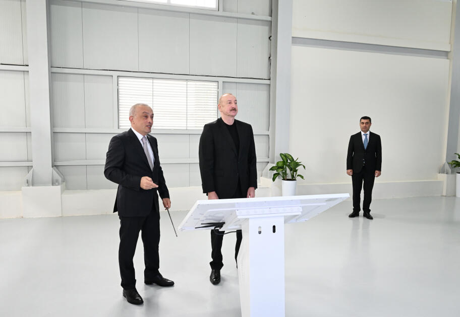 Prezident İlham Əliyev Yevlax şəhəri qumsüzgəc texnologiyalı sutəmizləyici qurğunun açılışında iştirak edib